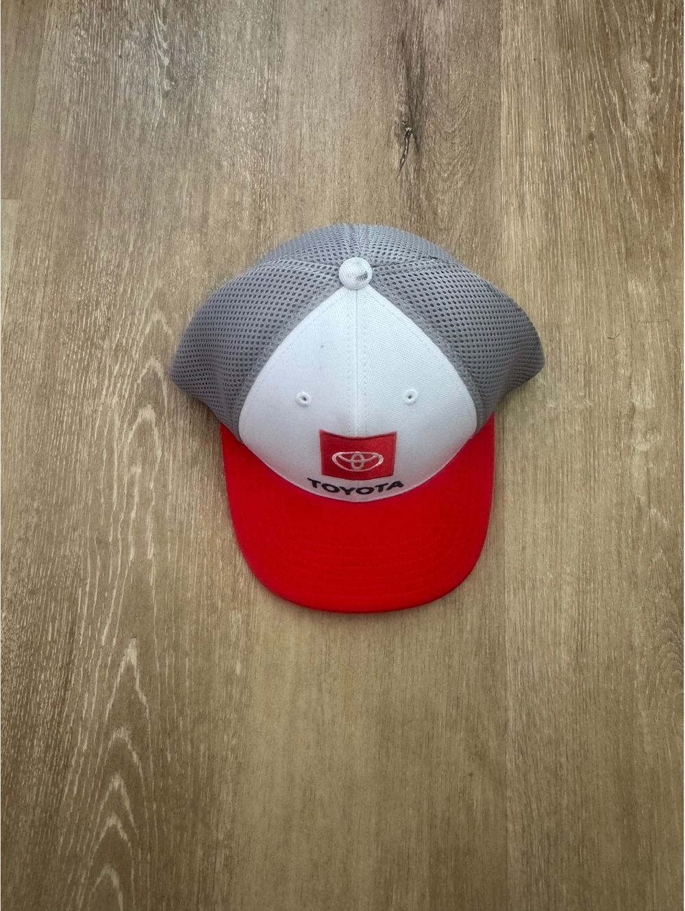 Toyota Racing TRD Mesh Snapback Hat - Gray, White, and Red